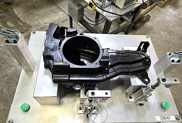 In-house sub-assembly fixture with molded housing