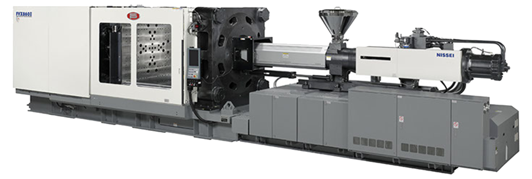 Injection molding press, 55 to 1,440 tons of clamp force